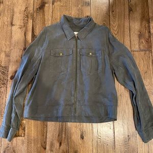 army green cropped jacket